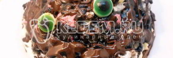 глазастый торт на хэллоуин