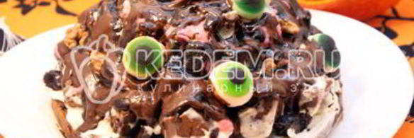 глазастый торт на хэллоуин