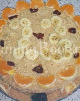 Медовый торт с кремом из халвы Рафаэль