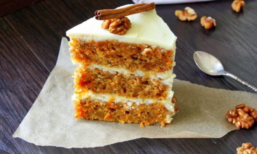 Рецепт морковного торта с творогом и грецкими орехами