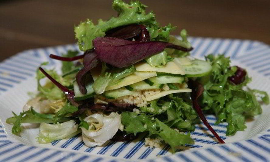 Рецепт наполеона из кускуса и гауды