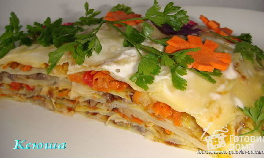 Рецепт наполеона овощной