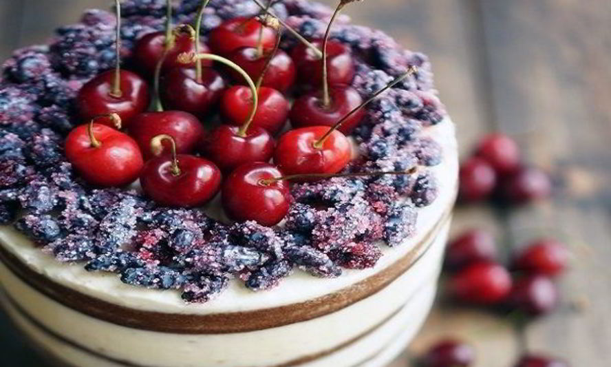 Рецепт открытого торта с ягодами