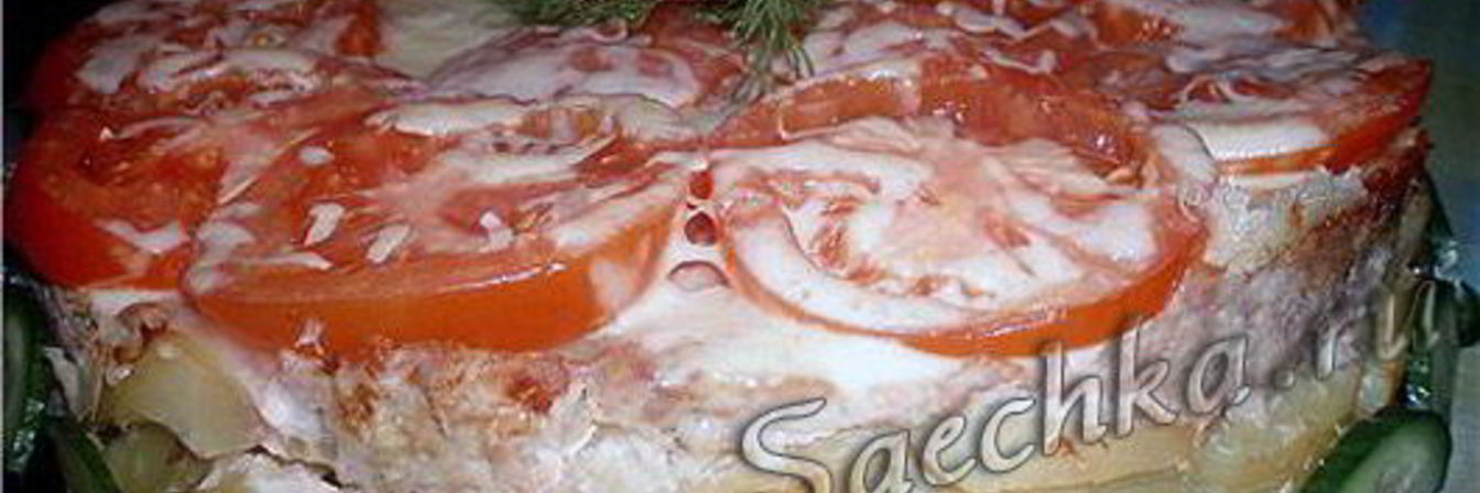 Праздничный торт из фарша