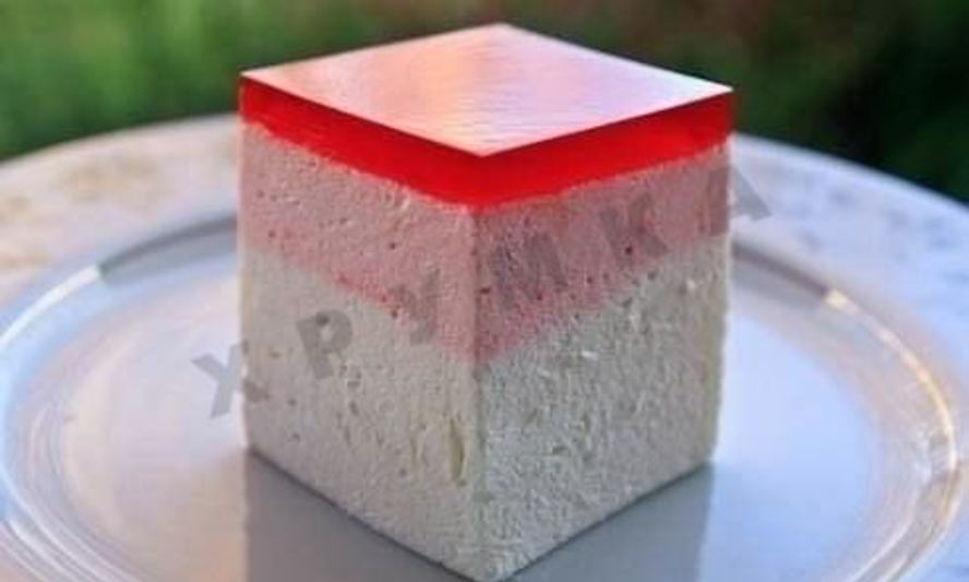 Рецепт птичьего молока с малиновым желе