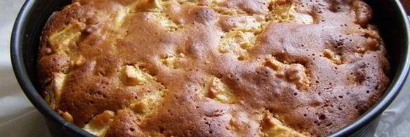 шоколадно-медовый торт с яблоками