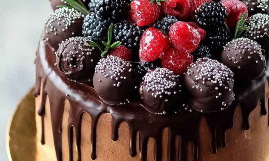Рецепт шоколадна-ягодного торт