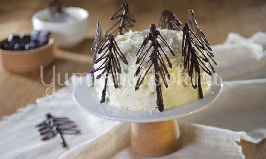 Рецепт шоколадного праздничного новогоднего торта