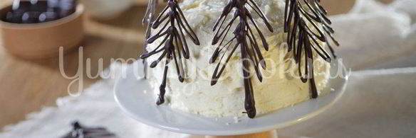 шоколадный праздничный новогодний торт