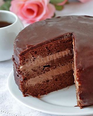 Шоколадный торт прага со сгущенкой