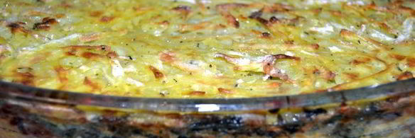 слоеный картофельный торт с солеными грибами