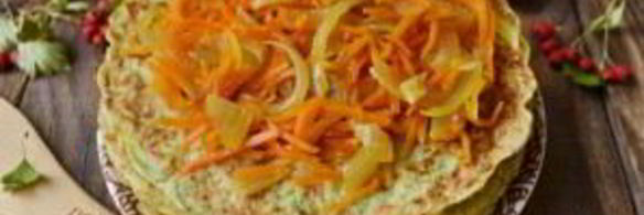 торт из кабачков с морковью и луком