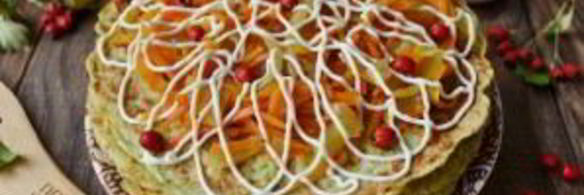 торт из кабачков с морковью и луком