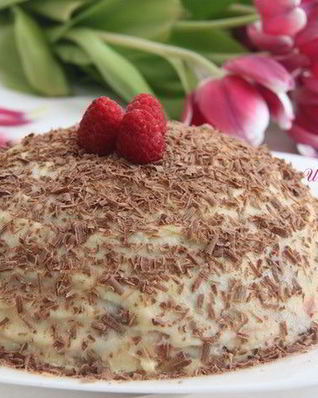 Торт Шарлотт с каштанами из панеттоне