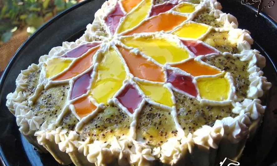 Рецепт торта-витража осеннее очарование