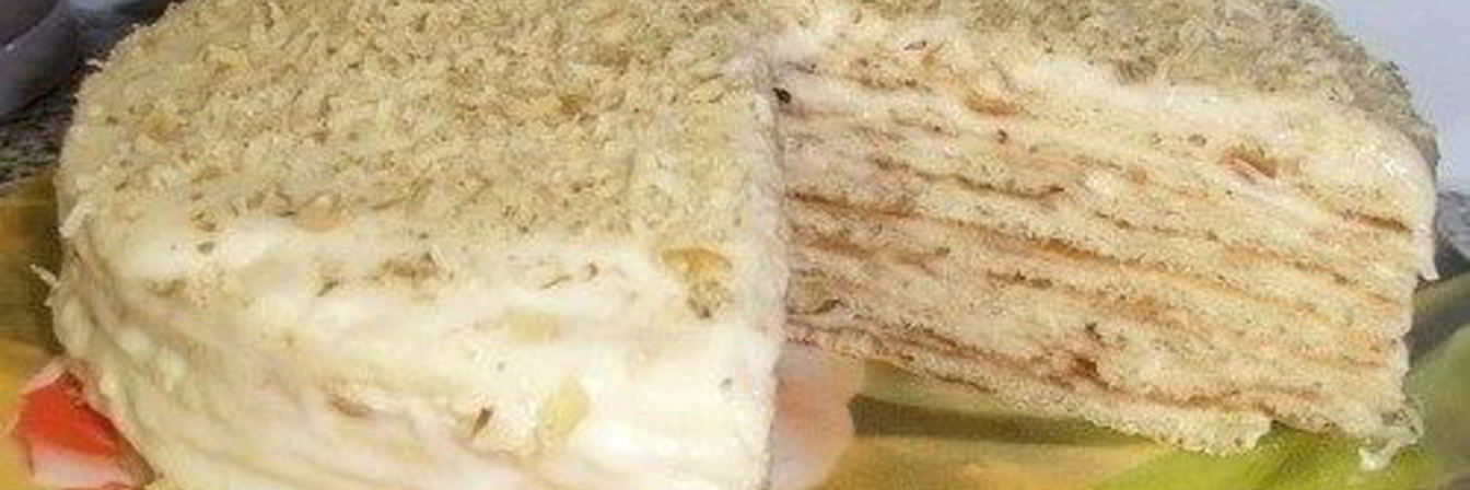 Творожный торт с орехами на сковороде