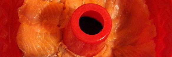 закусочный лососево-сырный торт