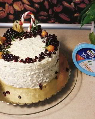 Зимний шоколадный торт