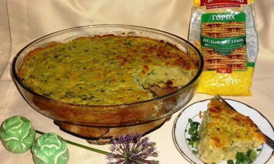 Рецепт гороховой запеканки с брынзой и шпинатом