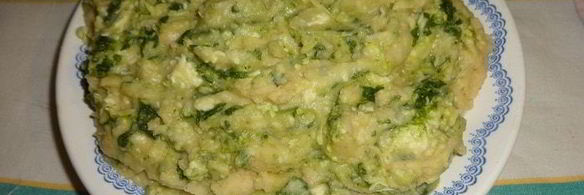 гороховая запеканка с брынзой и шпинатом