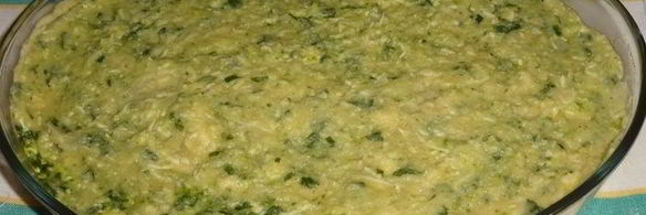 гороховая запеканка с брынзой и шпинатом