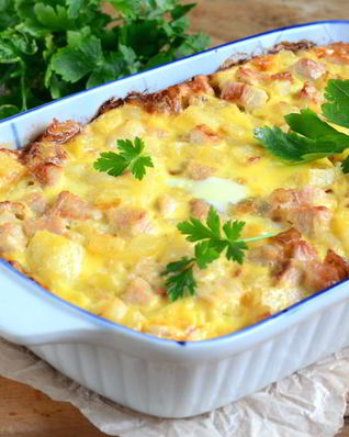 Картофельная запеканка с индейкой