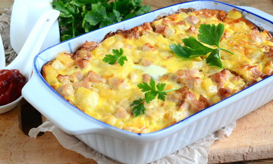 Рецепт картофельной запеканки с индейкой