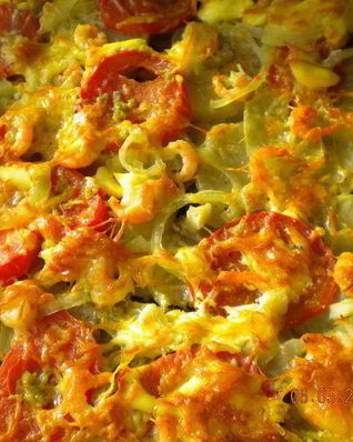 Картофельная запеканка с креветками