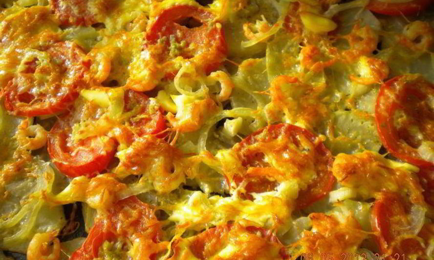 Рецепт картофельной запеканки с креветками