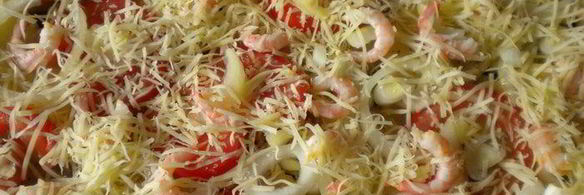 картофельная запеканка с креветками