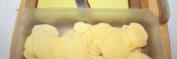 картофельная запеканка с курицей и беконом