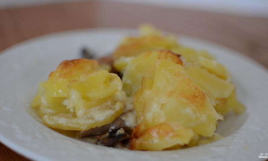 Рецепт картофельной запеканки с мясом и грибами