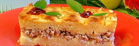 картофельная запеканка со свиным фаршем и сыром