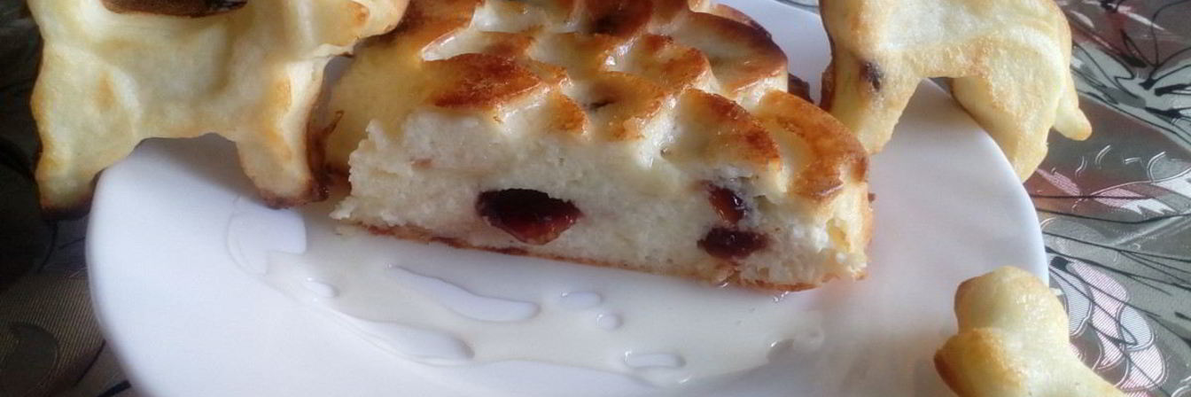 Красивая творожная запеканка