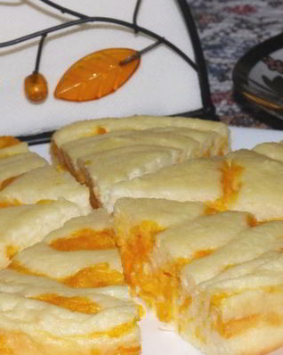 Мраморная запеканка с тыквой и творогом