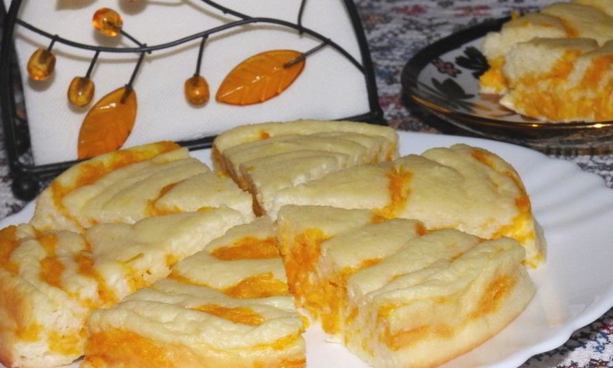 Рецепт мраморной запеканки с тыквой и творогом