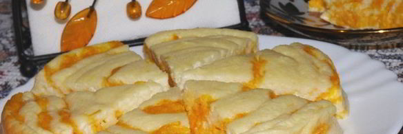 мраморная запеканка с тыквой и творогом