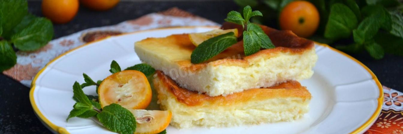 Нежная запеканка творожная в духовке