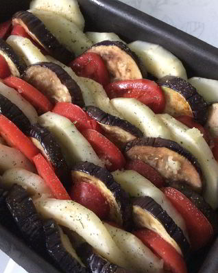 Овощная запеканка с баклажанами и кабачками