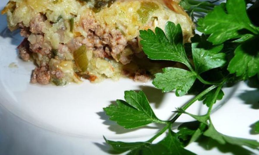 Рецепт овощной запеканки с фаршем