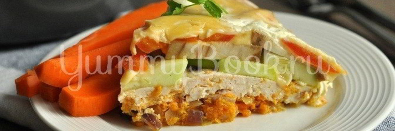 Овощная запеканка с курицей