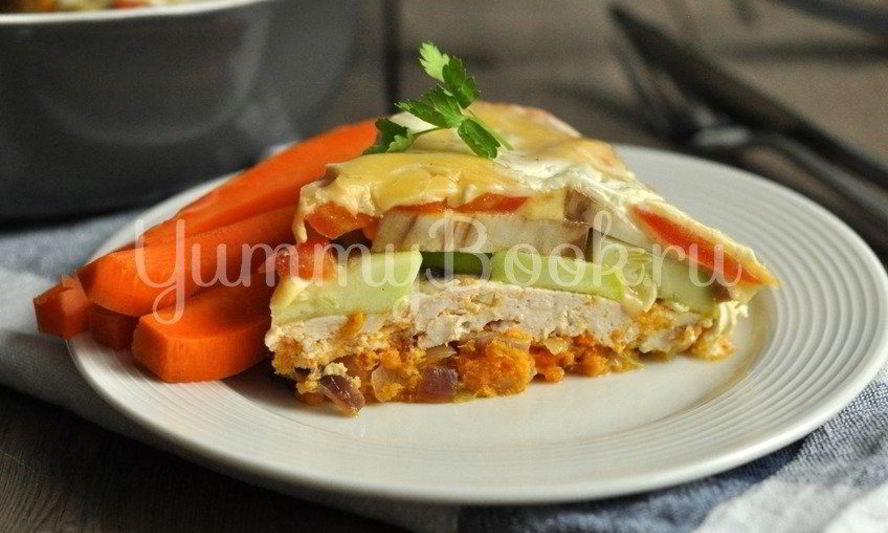 Рецепт овощной запеканки с курицей