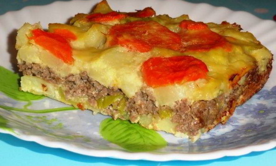 Рецепт овощной запеканки с сыром и мясом