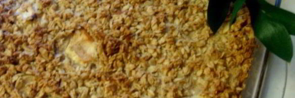 овсяная запеканка с соусом из киви и апельсина