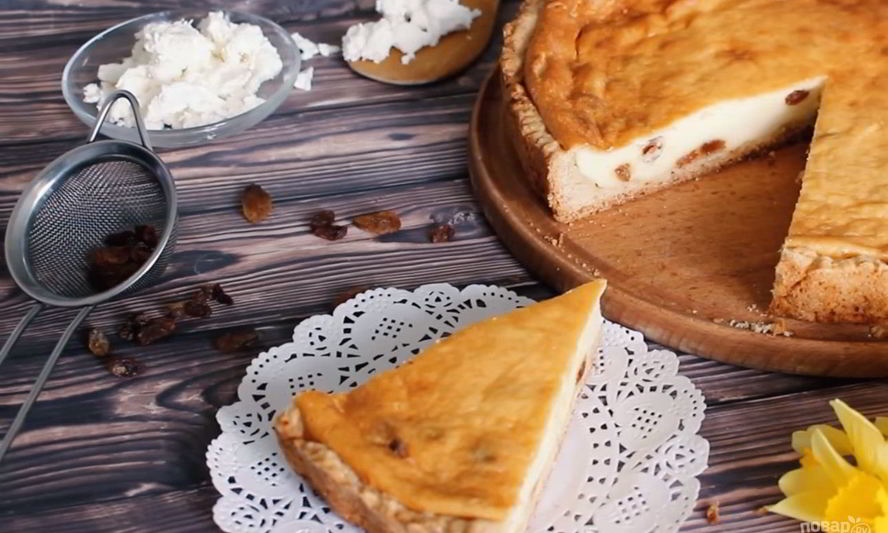 Рецепт простого творожного пирога