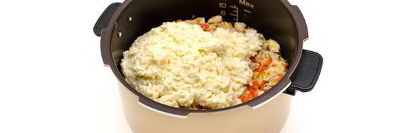 рисовая запеканка с индейкой в мультиварке