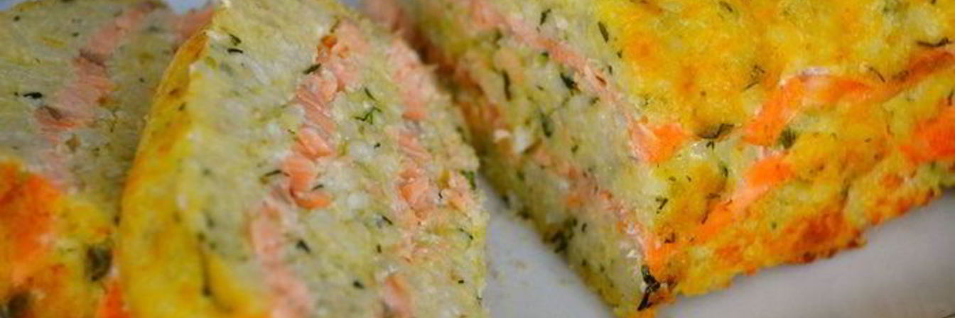 Рисовая запеканка с лососем