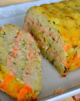 Рисовая запеканка с лососем