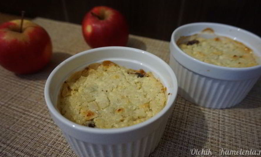 Рецепт рисовой запеканки с творогом и яблоком