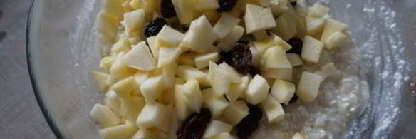 рисовая запеканка с творогом и яблоком